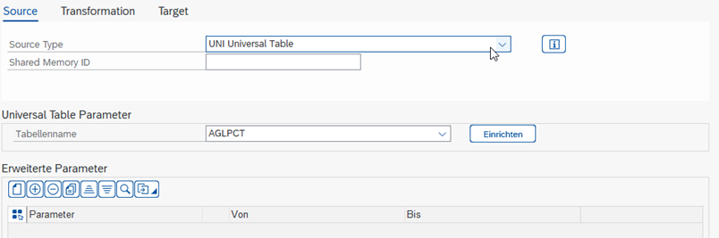 Universal Tables Beispiel